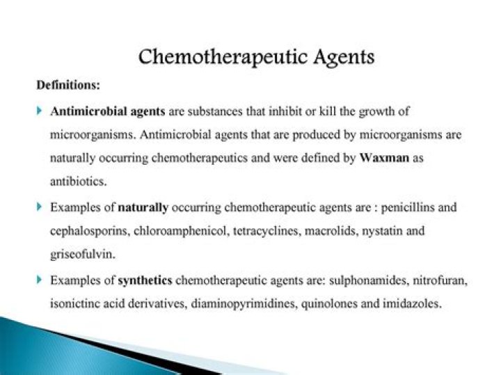 Are antibiotics chemotherapeutic agents?