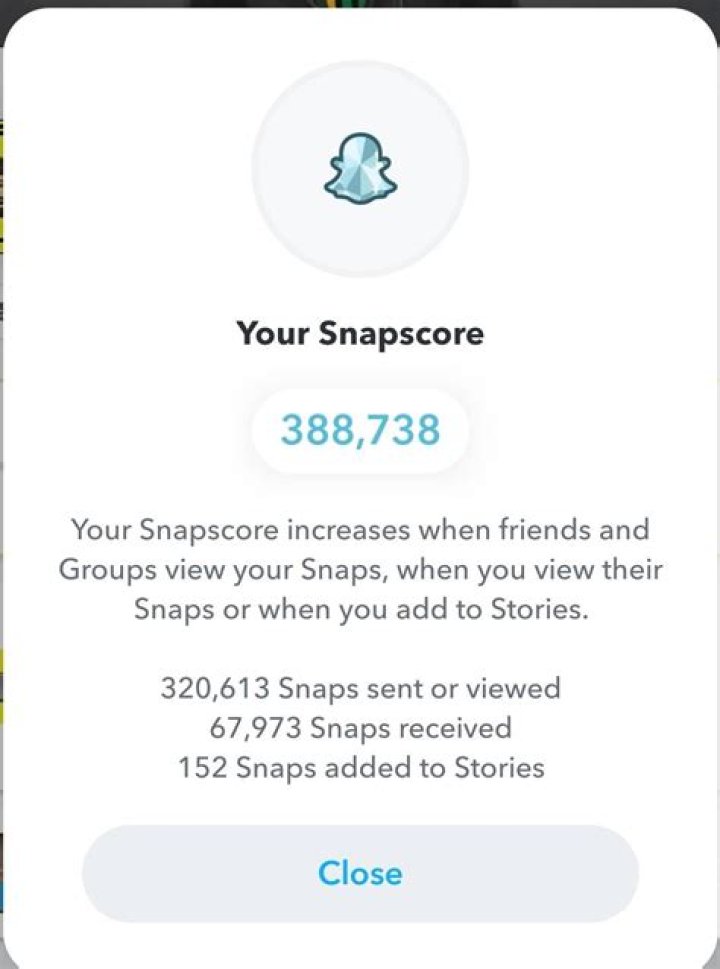 Are chats included in snap score?