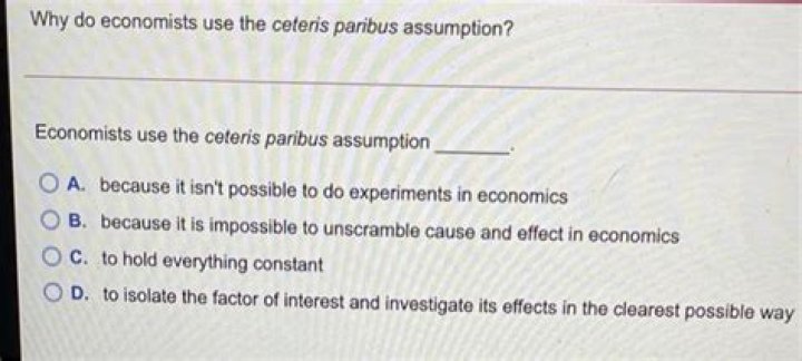 Do economists use the ceteris paribus assumption?