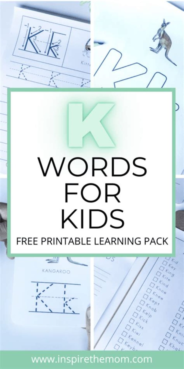 For letter k words?