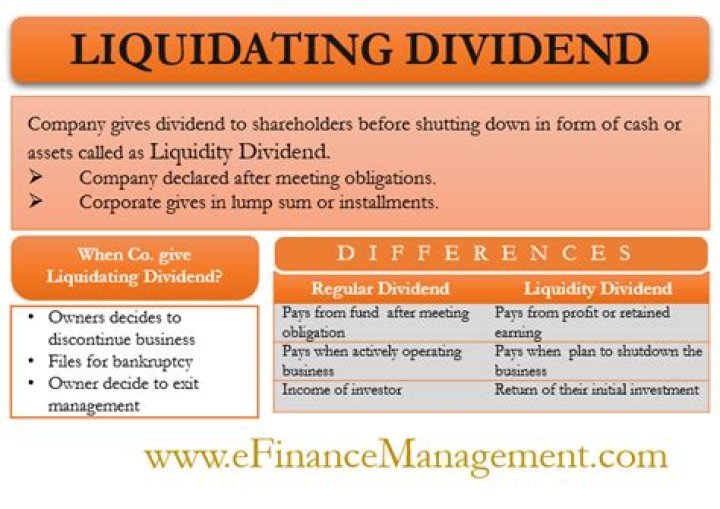 Is a liquidating distribution a dividend?