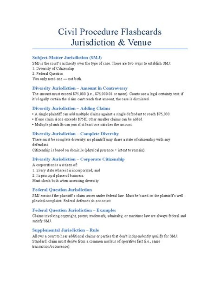 On jurisdiction and venue?