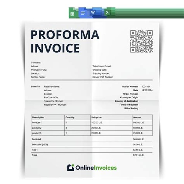 On the proforma invoice?