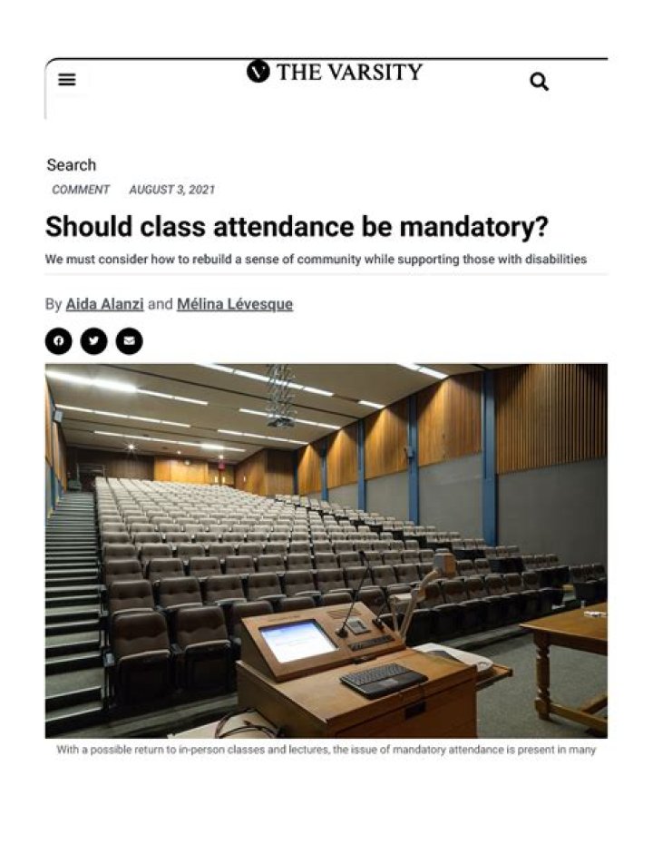 Should class attendance be mandatory?