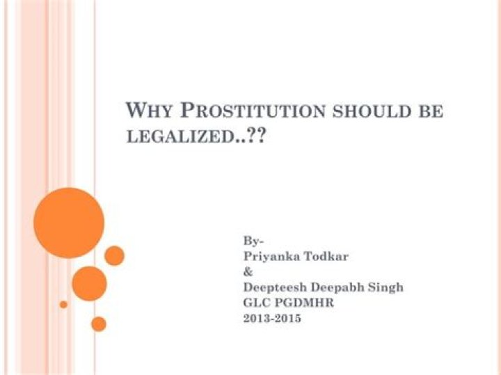 Should prostitution be legalized in india?