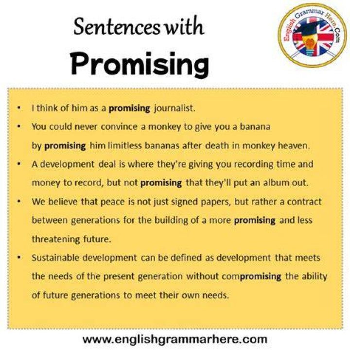 Were promising in a sentence?
