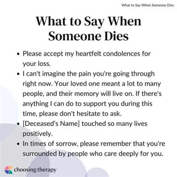 What are the things to do when someone dies?