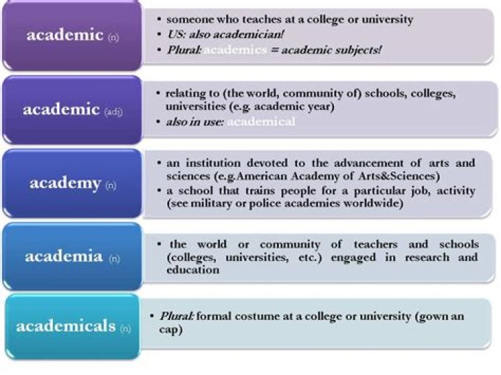 What does academic mean in school?