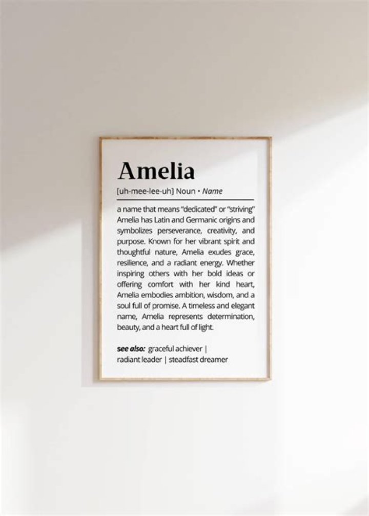 What does amelia mean?