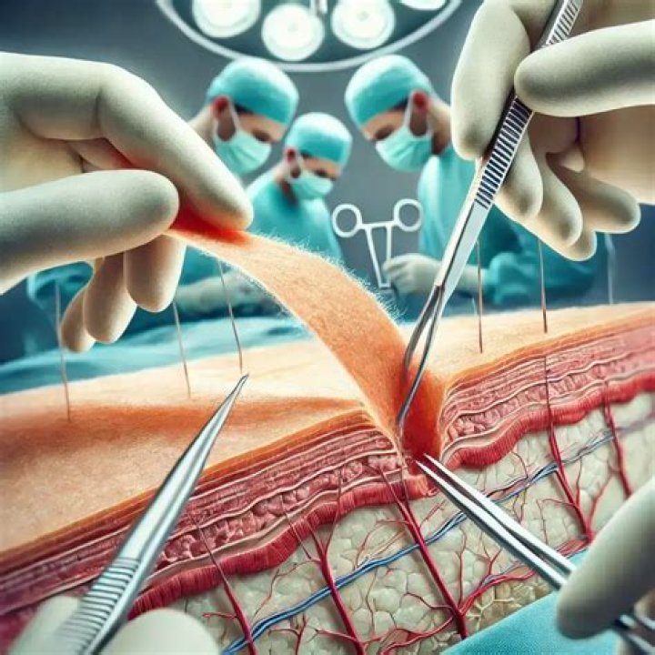 What does the medical term dermatoplasty mean?