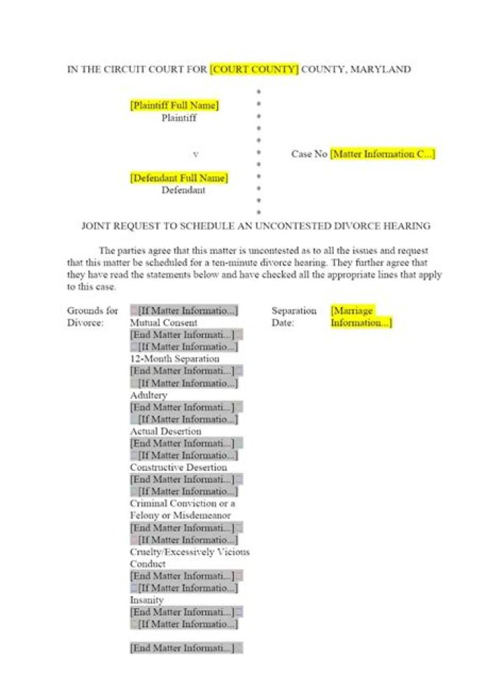 What does uncontested mean in court?