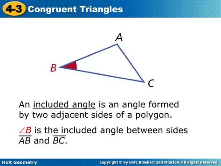 What is an included angle?