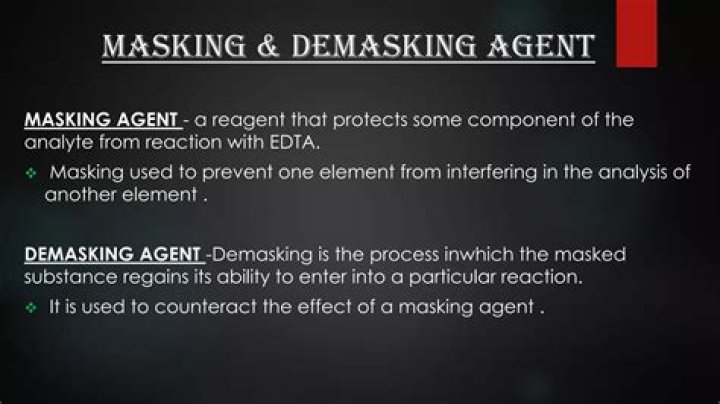 What is masking and demasking?