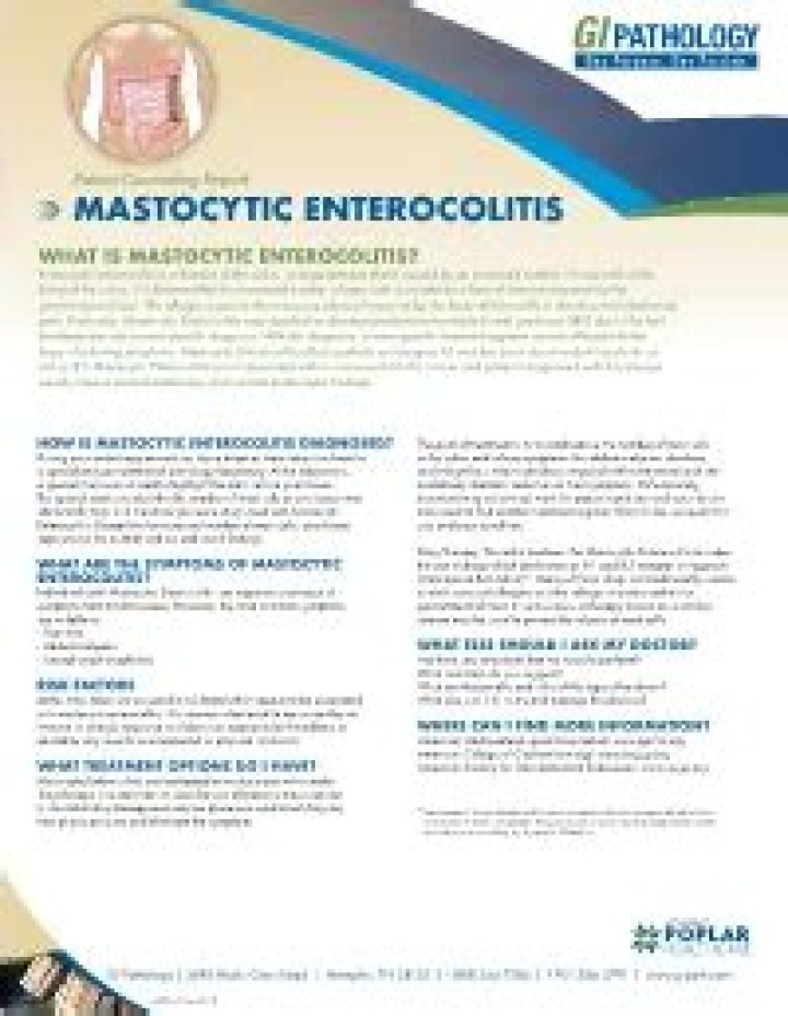 What is mastocytic enterocolitis?