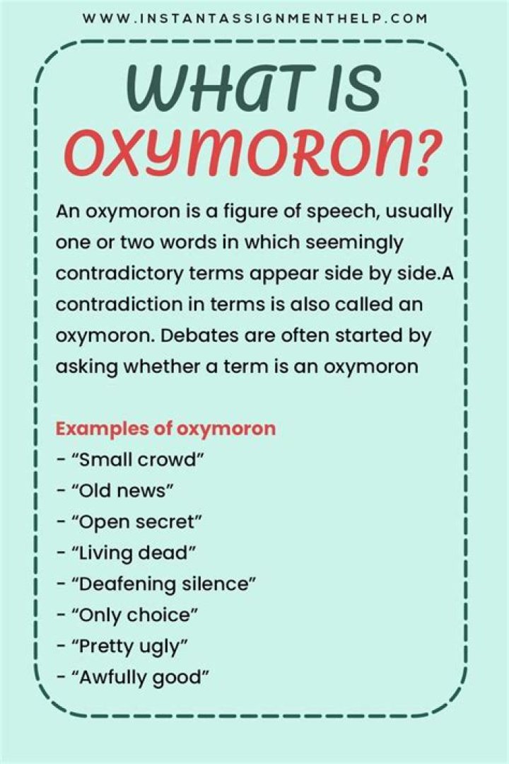 What is oxymoron in literature?