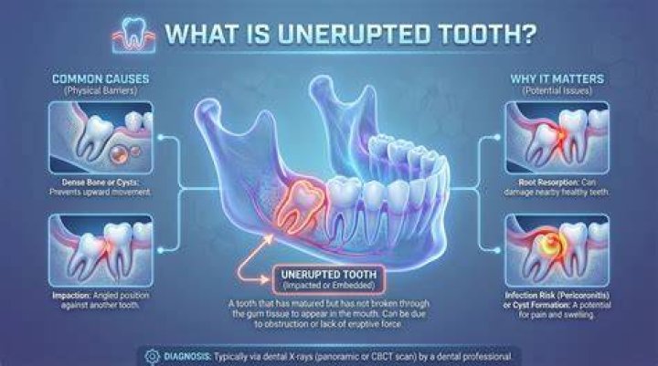 What is unerupted teeth?