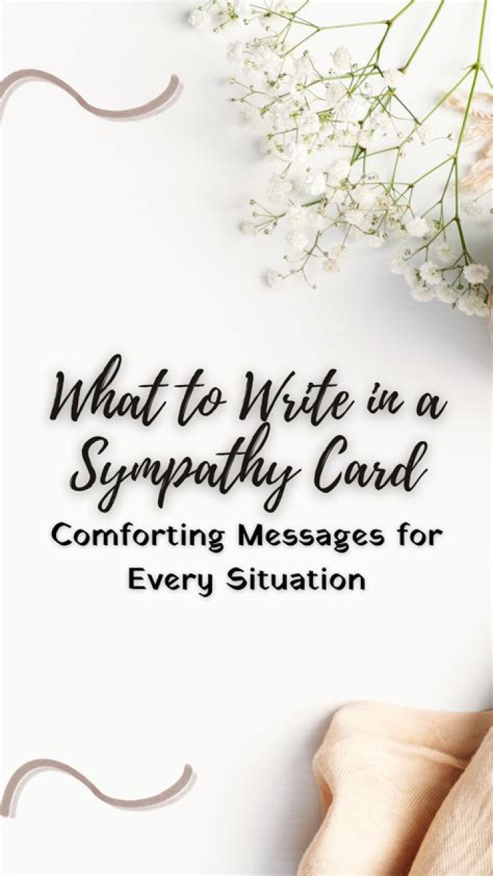 What should i write in sympathy card?