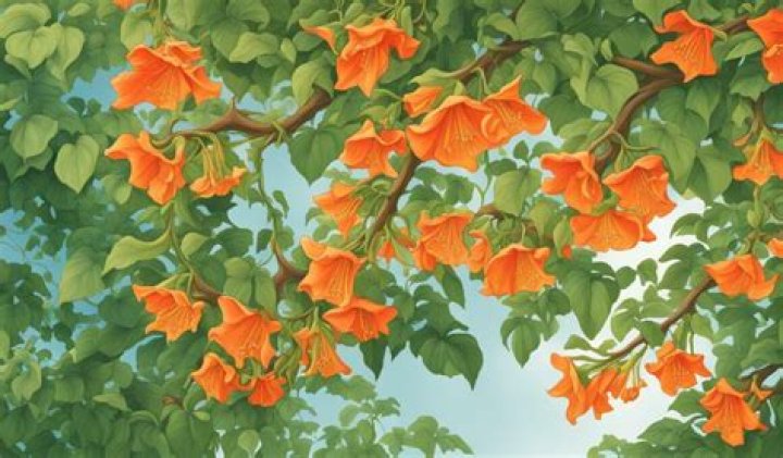 When does trumpet vine leaf out?