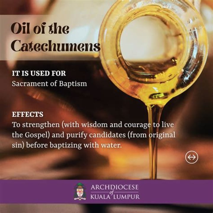 When is the oil of catechumens used?