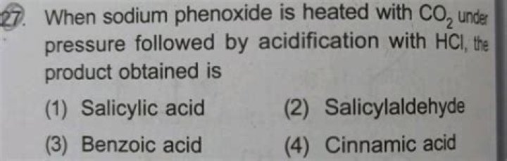 When sodium phenoxide is heated with co2?