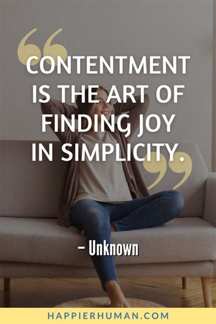When someone is contented?