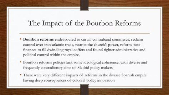 When were the bourbon reforms?