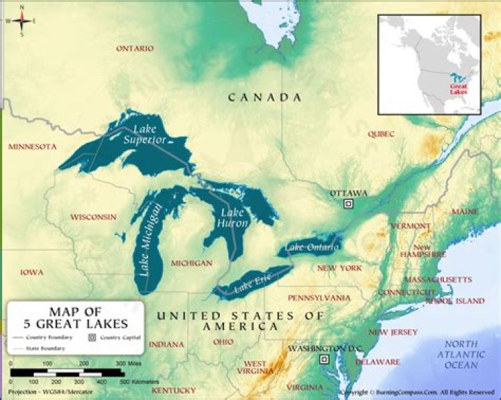 Where are all the great lakes?