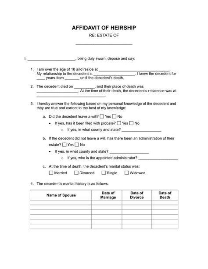 Where can i get an affidavit of heirship?