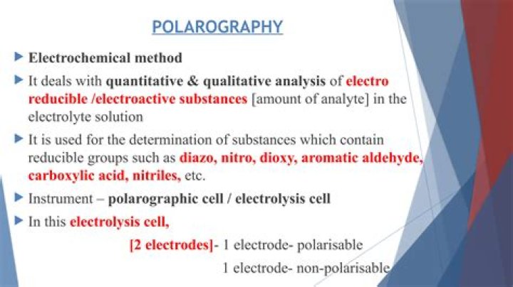 Which detector is used in polarographic method?