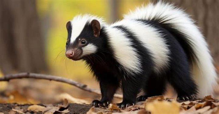 Which skunks have stripes?