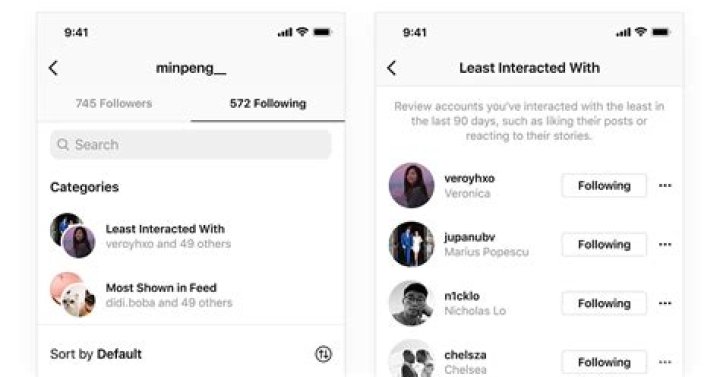 Why can't i see least interacted with on instagram?