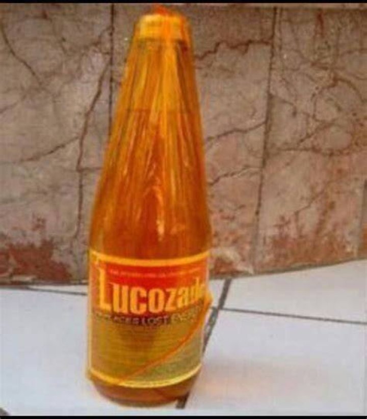 Why did lucozade have cellophane?