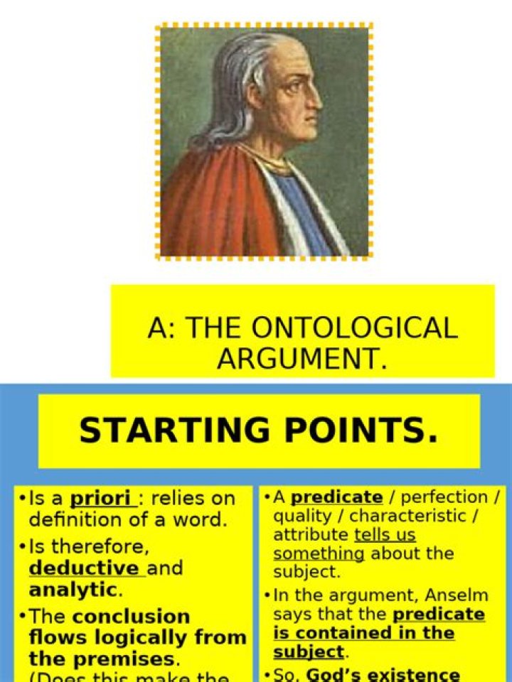 Why is the ontological argument a priori?