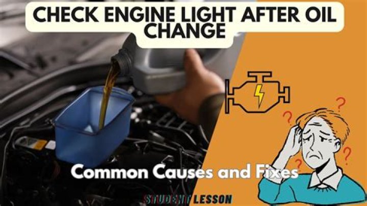 Would check engine light come on for oil change?